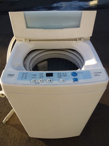 売約済【動作確認済】全自動洗濯機 ６.０ｋｇ AQUA製 AQW-S60C(W)