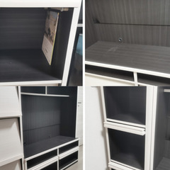 テレビボード 〜40インチ 収納棚 ホワイトの画像