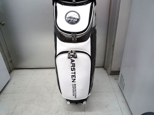 ゴルフ キャディバッグ PING KARSTEN CB-C202 4分割 ホワイト×ブラック 中古 PING 苫小牧西店