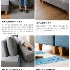 LOWYA 2人掛けカウチソファ(幅120cm)の画像