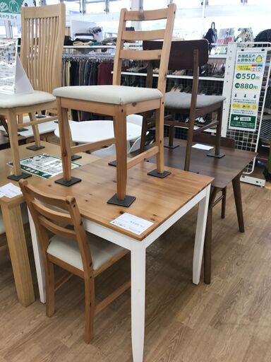 ★ジモティ割あり★ IKEA 2人用ダイニングセット ナチュラル H75×W74×D74 クリーニング済み KJ4789