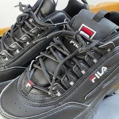 FILAディスラプターII ウェッジ ブラック スニーカー 厚底スニーカー めっちゃ可愛い!の画像