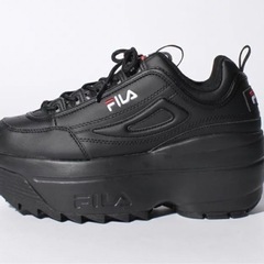 FILAディスラプターII ウェッジ ブラック スニーカー 厚底スニーカー めっちゃ可愛い!の画像