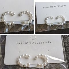 パールビーズイヤーカフ（新品）両耳用の画像
