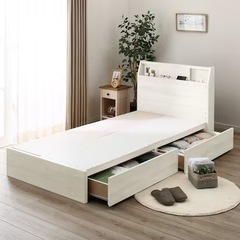 ニトリ 家具 ベッド シングル フレームの画像