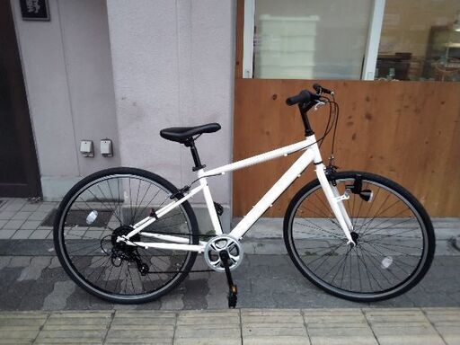 美品☆700c シティークロスバイク 7speed/オフホワイト (自転車工房