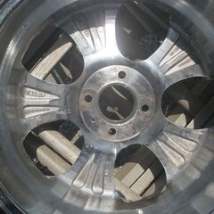 さらに値下げ！165/45R16☆16×5.5J +48メッキアルミホイール2本 の画像