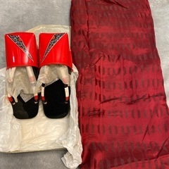 着物 雨用セット パターン⑥ 羽織り 下駄 👘  の画像