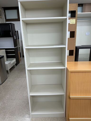 ★ジモティ割あり★  飾り棚 白 H177.5×D29.5×W59 クリーニング済み TJ5090