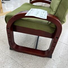 ★ジモティ割あり★  チェアー 緑/茶 H58×D38×W53.5 クリーニング済み TJ5093の画像