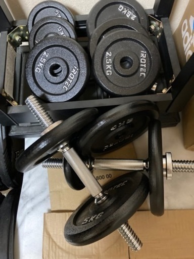 新品同様IROTEC（アイロテック）バーベル ダンベル 140KGセット