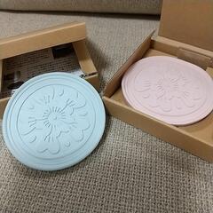 未使用　赤瓦コースター2枚セット