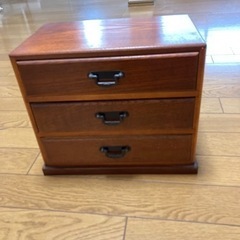 3段引き出し　ミニ　天然木