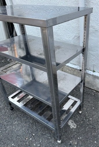 業務用 コンロ台 作業台 調理台 750×450×1030 3段 調整 キッチン 用品 店舗 居酒屋 焼き台 ガス台 厨房機器 焼台 