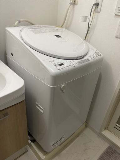 (受渡決定)2023年製 美品 シャープ洗濯乾燥機ES-TX8G穴なし槽8kg,2023年7月新品購入(5年保証付)