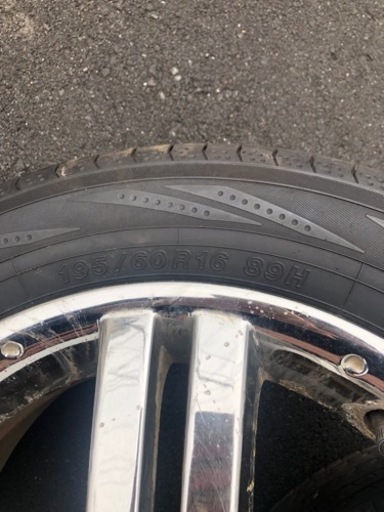 【美品】195/60R16 タイヤ付き純正ホイール4本セット