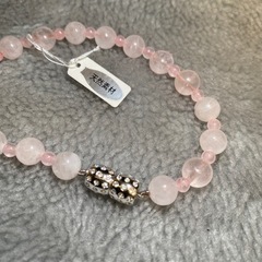 新品未使用‼️ 天然石 ローズクォーツ ブレスレット アクセサリー の画像