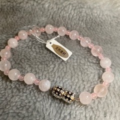 新品未使用‼️ 天然石 ローズクォーツ ブレスレット アクセサリー 