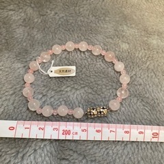 新品未使用‼️ 天然石 ローズクォーツ ブレスレット アクセサリー の画像
