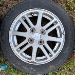 ダイハツ ムーヴ l175s 純正アルミホイール タイヤ新品の画像