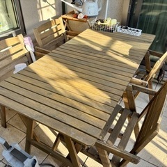 【0円でお譲りいたします】テラステーブルセット