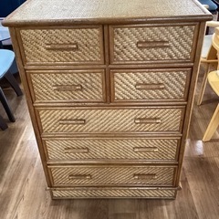 ラタンチェスト　¥3200 【町田市再生家具】　240010の画像