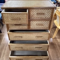 ラタンチェスト　¥3200 【町田市再生家具】　240010の画像
