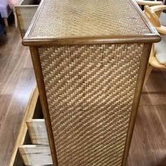 ラタンチェスト　¥3200 【町田市再生家具】　240010の画像