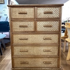 ラタンチェスト　¥3200 【町田市再生家具】　240010