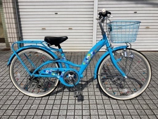 【22インチ子供車】ほぼ新品❗️6段変速付　スペアキーあり　若林自転車　浜大津店　SALE中❗️