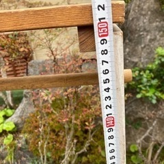 手作りハンガーラック  二段階調整可の画像