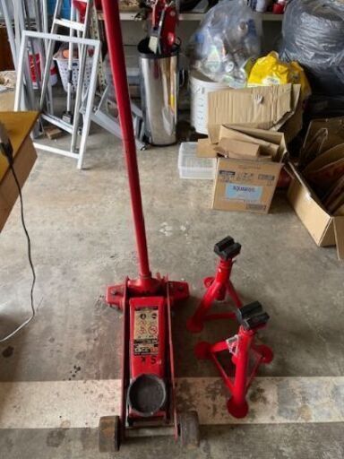 大橋産業 ガレージジャッキ　S.Lマンモス3t /ジャッキスタンド x 2個セット