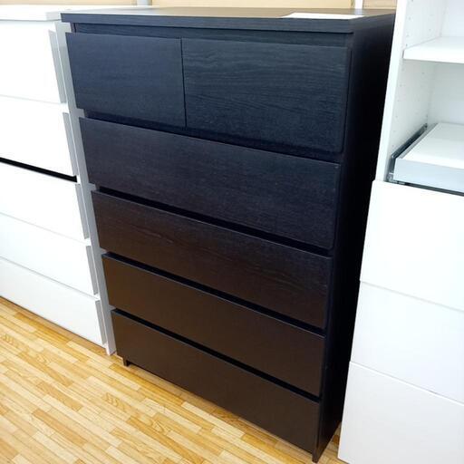 ★ジモティ割あり★ IKEA　ハイチェスト　ブラック　クリーニング済　YJ2131
