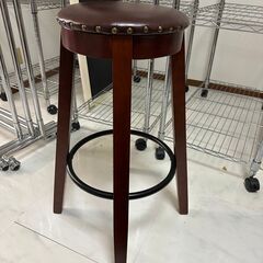 レザー　チェア　木製　撮影用　家庭用の画像
