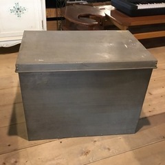 金属製 収納 ケース 茶箱 道具箱 ビンテージ 中古