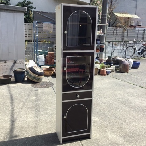 昭和 レトロ ポップ 食器棚 家具 ビンテージ 中古