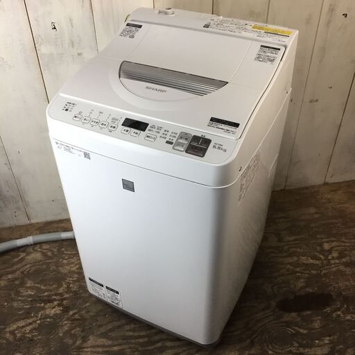 SHARP/シャープ 電気洗濯乾燥機 ES-T5E6 2018年製 5.5kg ホワイト 24d菊MZ