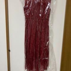 プールヴー　ワインレッド　フィッシュテール　ドレスMの画像