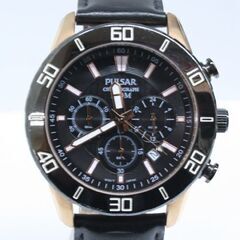 動作品 SEIKO PULSAR VD53-X105 クロノグラフ 24時間針 ブラック クオーツ式 セイコー パルサー 札幌市 清田区 平岡 Ｔの画像