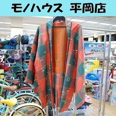 未使用保管品 羽織 羽織丈72.5㎝ レトロ柄 蝶 和装 和服 ...