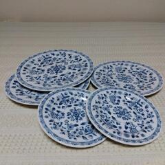 ★食器・皿・プレート・ボウル・8点セット・ホワイト✕ブルー・花柄★の画像
