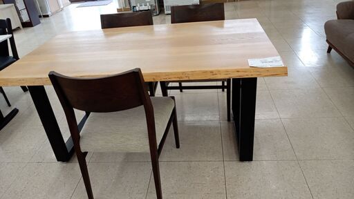 ★ジモティ割あり★ 大塚家具 3人掛けダイニングセット 茶 H71×D93.5×W151 クリーニング済み TJ5098