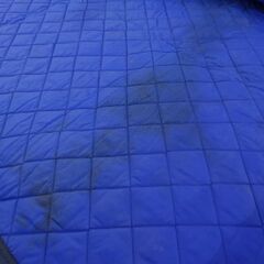 現状品 インナーマット キャンプラボ 198㎝×145㎝ イスカ 青色 ヴィンテージ キャンプ アウトドア ISUKA テント 西岡店の画像