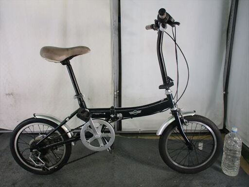 D438★　10000円★　折りたたみ中古自転車　ローバーMINI【16インチ　グリーン 】