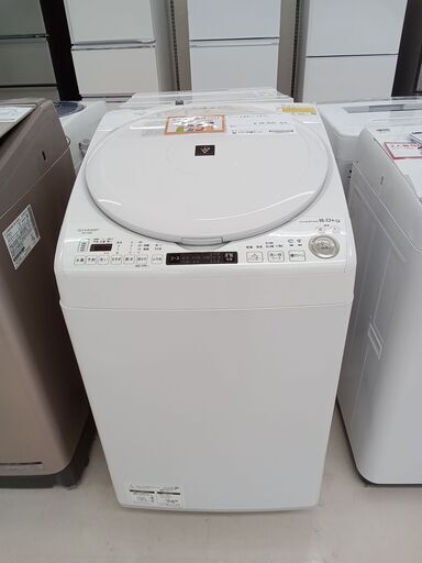 ★ジモティ割あり★ SHARP 洗濯機 ES-TX8E-W 8kg 21年製 動作確認／クリーニング済み TC2330