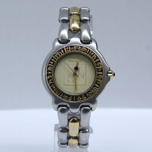 動作品 SEIKO PRESAGE 7N01-6180 クオーツ式腕時計 3針 コンビカラー