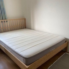 IKEA KONGSHUS コングスフース　ダブルベッドフレーム　ベッドベース付の画像