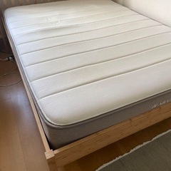 IKEA KONGSHUS コングスフース　ダブルベッドフレーム　ベッドベース付の画像