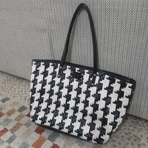 美品！ケイト・スペード　千鳥格子柄 メッシュ トートバッグ kate spade