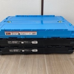 TRUSCO中山 折りたたみコンテナ 薄型オリコン 3個セットの画像